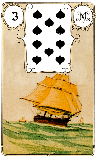 Bedeutung und Kombinationen der Lenormandkarte 3 - das Schiff
