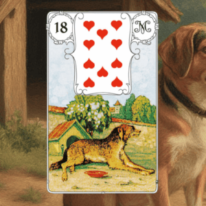 Lenormandkarte Hund 18.