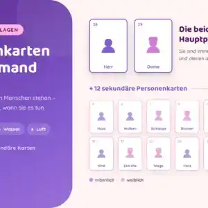 Lenormand Personenkarten im Tarot für Menschen, Haupt- und Nebenpersonen.