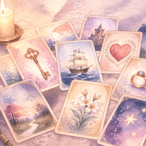 Lenormand Karten für Deutungen und Kombinationen lernen, romantisch und mystisch.