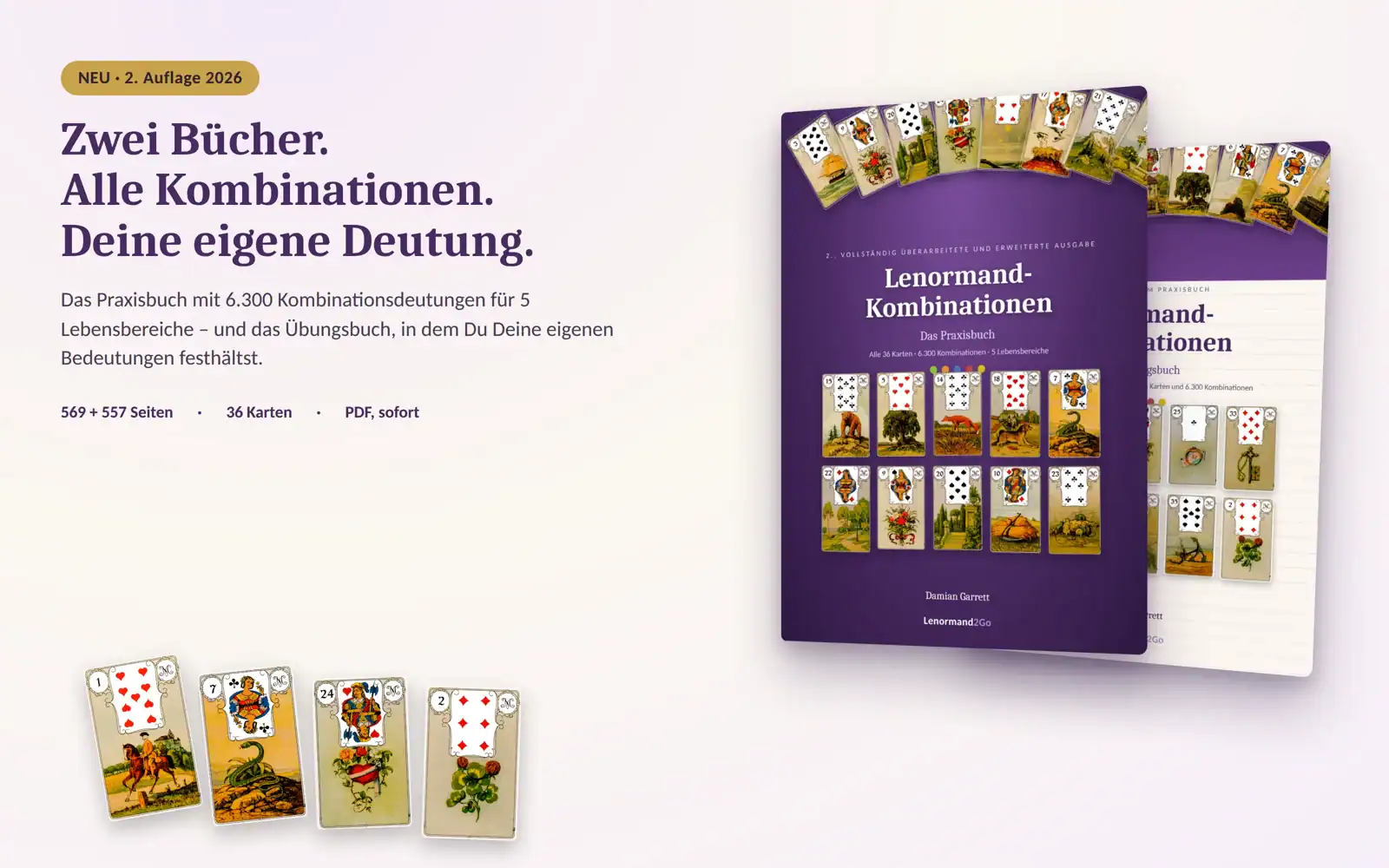 Praxisbuch und &Uuml;bungsbuch Lenormand-Kombinationen, 2. Auflage 2026